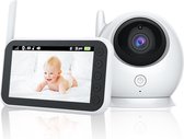 Babyfoon Met Camera |Beeldbabyfoon | LCD Scherm | 360 Graden | Meeluisteren  | Praten | Nachtzicht | Temperatuur | Slaapliedjes