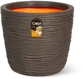 Capi Europe - Bloempot egg Compresso NL - 39x35 - Donkerbruin - Bloempot voor binnen en buiten - Levenslang garantie - Breukbestendig - 100% Recyclebaar - CO2 Neutraal geproduceerd - KCODB1212