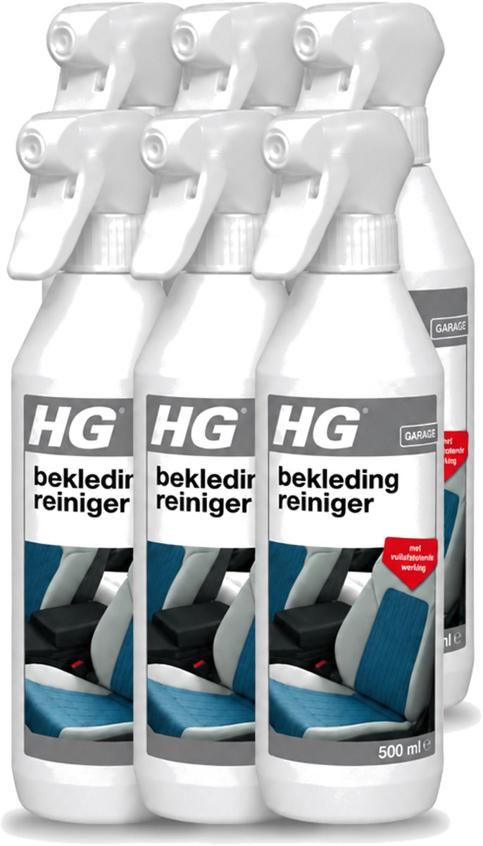 6 x HG - Garage - Bekledingreiniger - Met Vuilafstotende Werking - 500 ml - Voordeelverpakking - 6 stuks