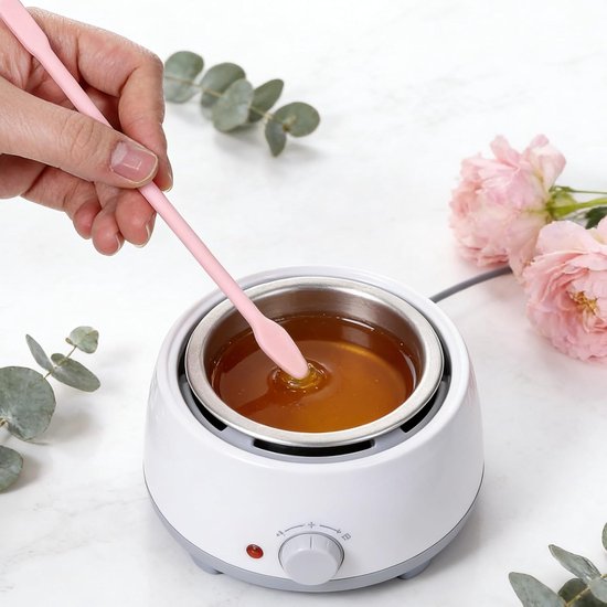 Spatels set, siliconen wax applicator verschillende maten schrapers herbruikbare siliconen roerstok voor lichaamsgebruik thuis salon (roze en paars) — afbeelding 3
