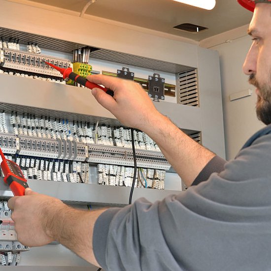 20 cm, DIN-railklemmen met schroeven, serieklemmen, DIN-rail, eenvoudig te monteren, veel gebruikt in schakelmontage — afbeelding 3