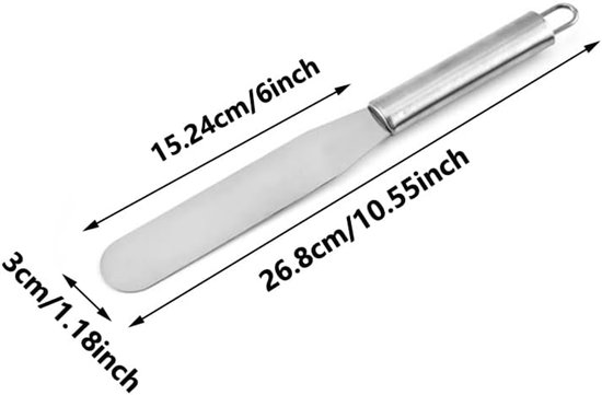6 "Rvs Cake Spatel Icing Spatel Cake Scraper Bakken voor Koekjes — afbeelding 2