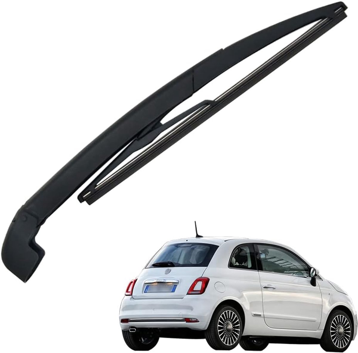 Achterruitenwisser Zwart, Vervanging Achterruitenwisser Arm Compatibel met FIAT 500 2007-2011