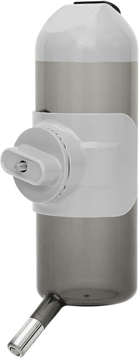 Water Dispenser voor Kooi, 700ml Kennel Waterfles, Lekvrij Huisdier Drinkfonteinen voor Krat, BPA Waterdispenser, Drinkfles Automatisch Voeden Water voor Honden, Katten en Konijn (Grijs)