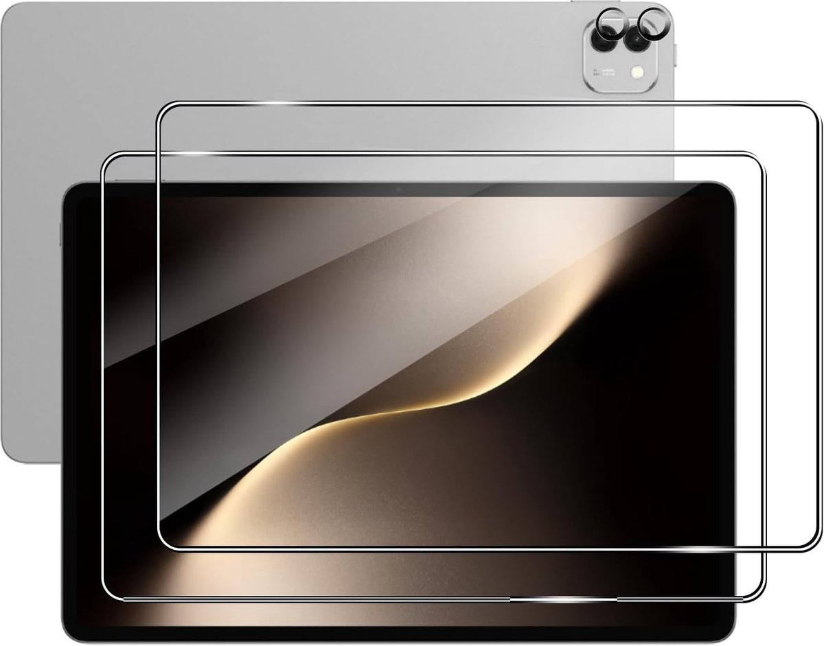 Set van 2 screenprotectors voor Honor Magic Pad 3, met 2 stuks achtercamera, beschermfolie van gehard glas, krasbestendig, zonder luchtbellen.