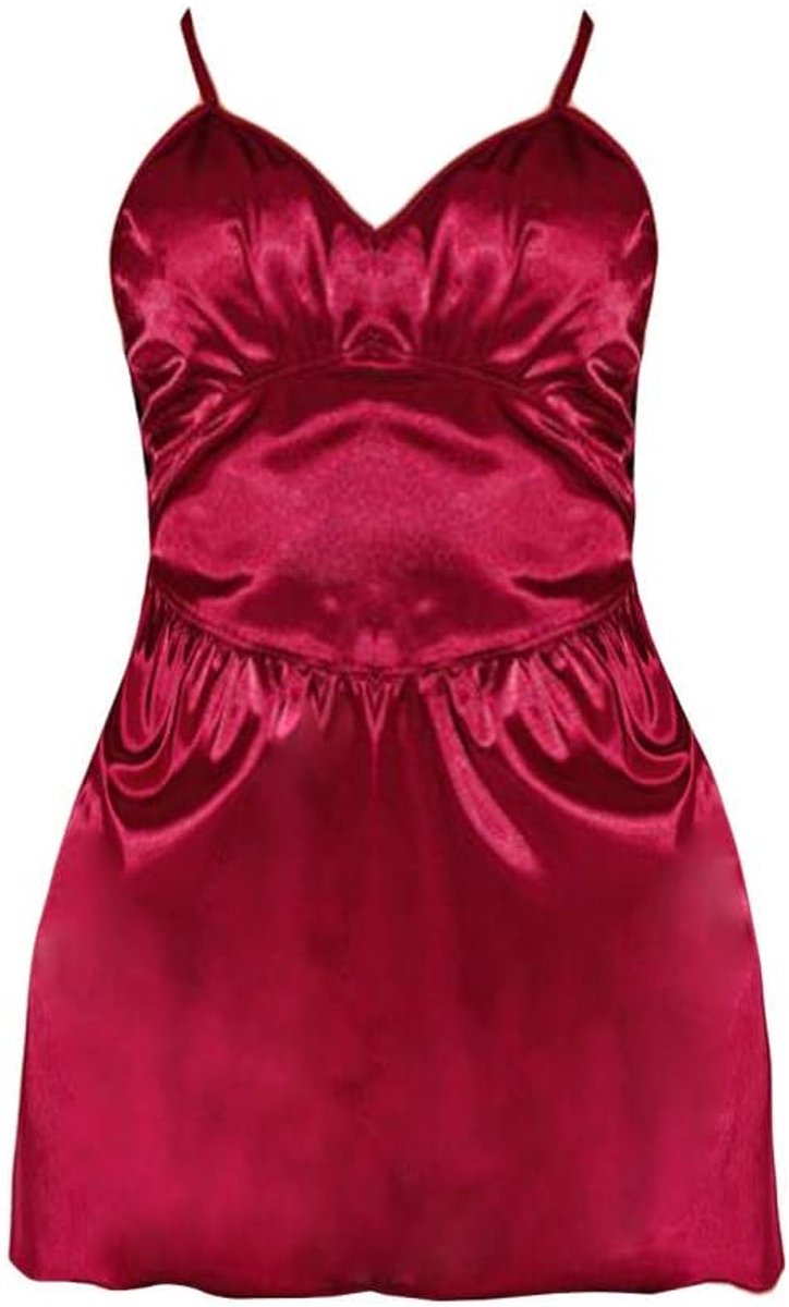 Lingeriesets dames Vrouwen Kostuums Sexy Erotische Lingerie Nachthemd Diepe V Kanten Beha Backless Porno Ondergoed Transparante Dame Nachtkleding-Wine_L