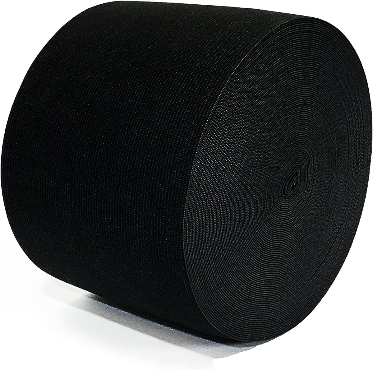 Elastische band, elastische naaistof, doe-het-zelf projecten, Elastische band, Multifunctionele, plat elastiek, broekband, zwarte naaibanden, (100 mm x 25 m)