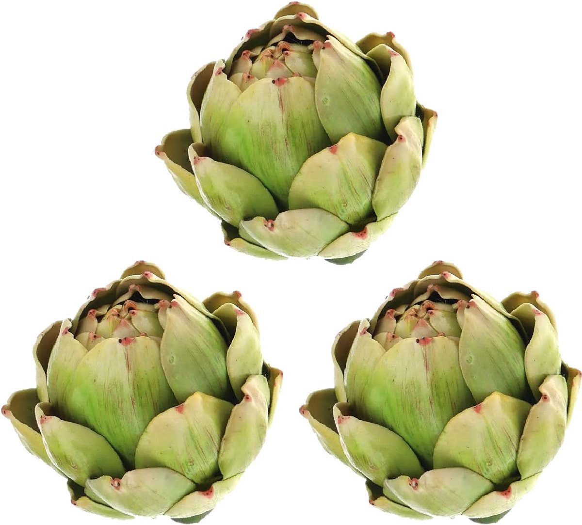 3Pcs Kunstmatige Groente Grote Groene Artisjok Plant Levensechte Nep Bloemen Boeket Decoratie Kerstfeest Thuis Keuken Tafel Supplies