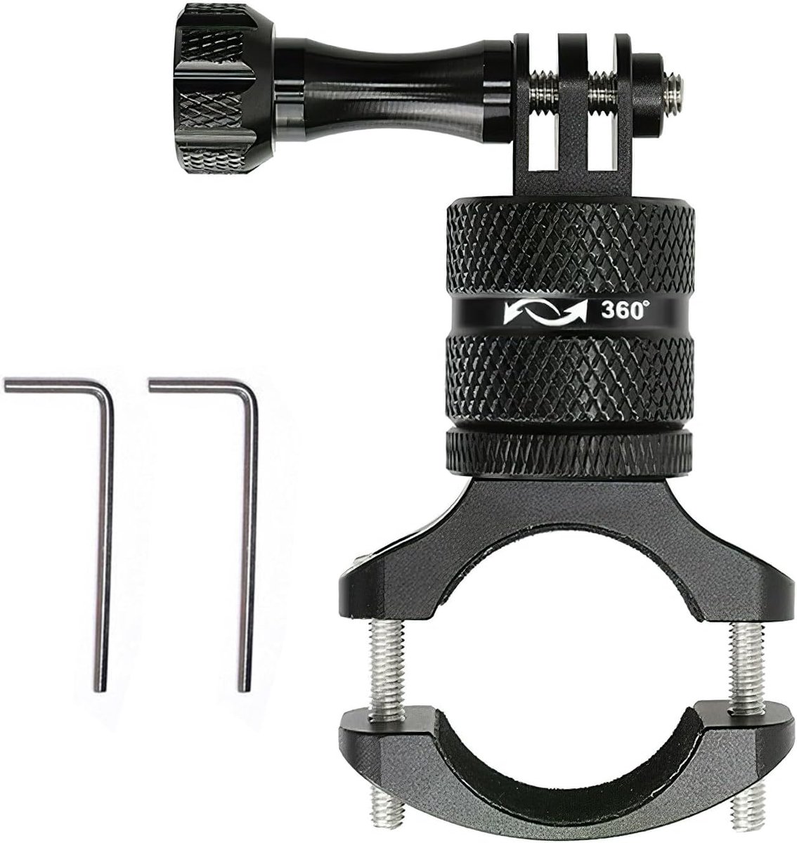 Stuurhouder voor sportcamera van aluminium, 360 graden rotatie voor fiets en motorfiets, bevestigingsriem, montageadapter voor dynamische actie-opname