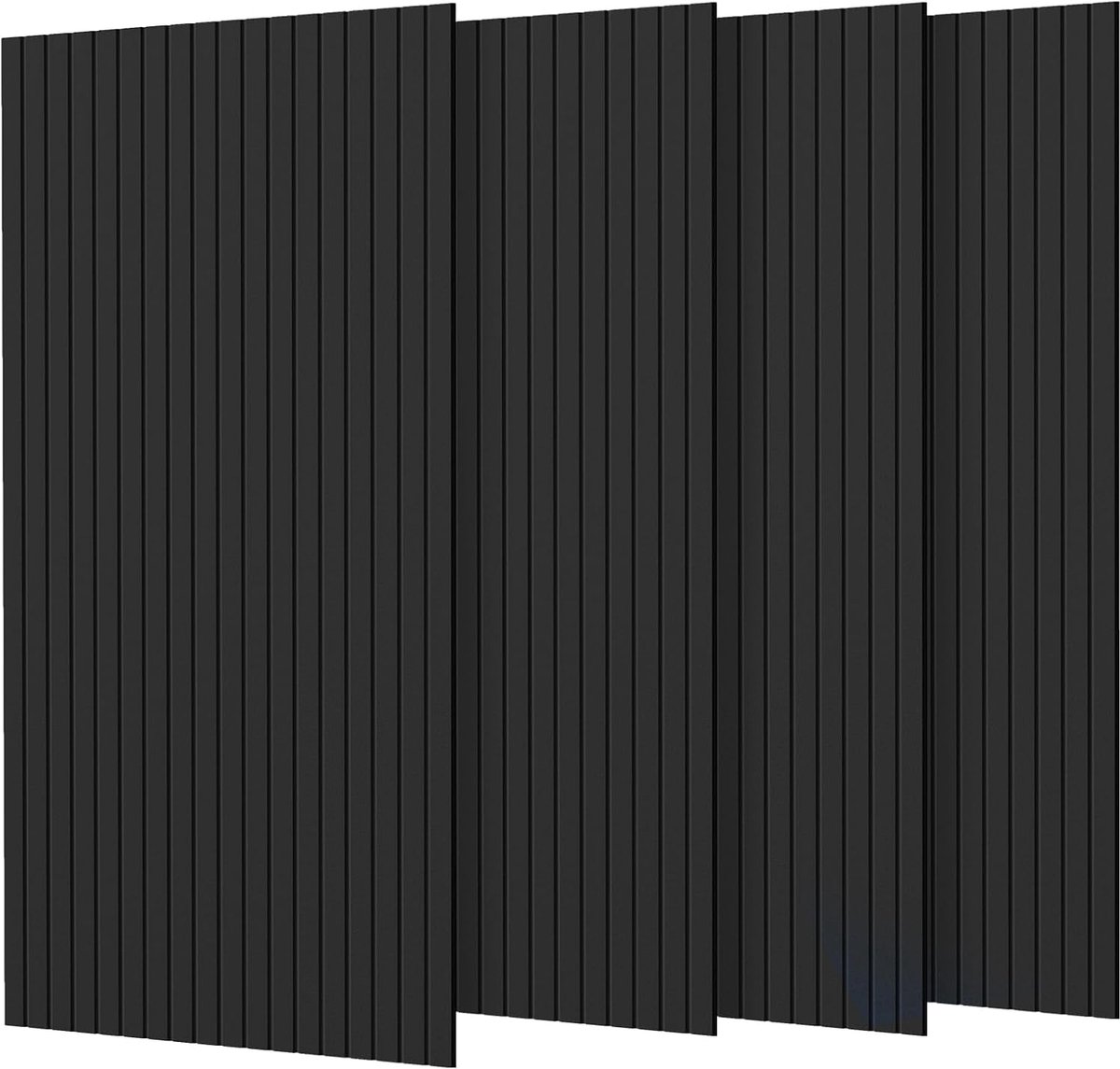 Platen, 4 Stuks 120x60x0,9cm Grote Akoestische Muurpaneel,Zelfklevend Acoustic Panels Akoestische Absorber Geluiddichte Muurpanelen Voor Geluidsstudio,Studio en Wanddecoratie,Zwart