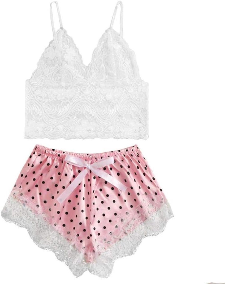 Kleding Sexy Lingerie Erotisch Ondergoed Vrouwen Verleiding Satijnen Kanten Beha Slips Nachtkleding Transparant Kostuum Porn-White_S
