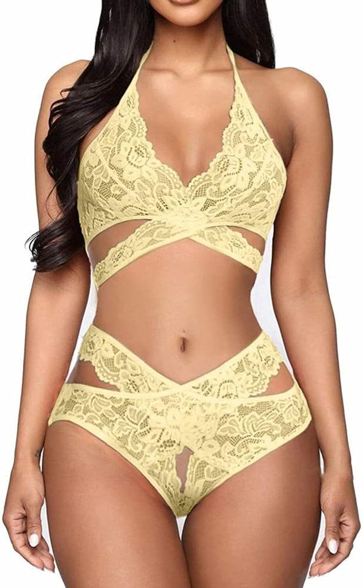 Lingerie Dameslingerie Dames Sexy OndergoedBeha en Slips Set-E_S