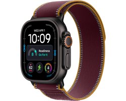 Apple Watch Ultra 4 49mm Zwart (Rode Nylon Band S/M)
