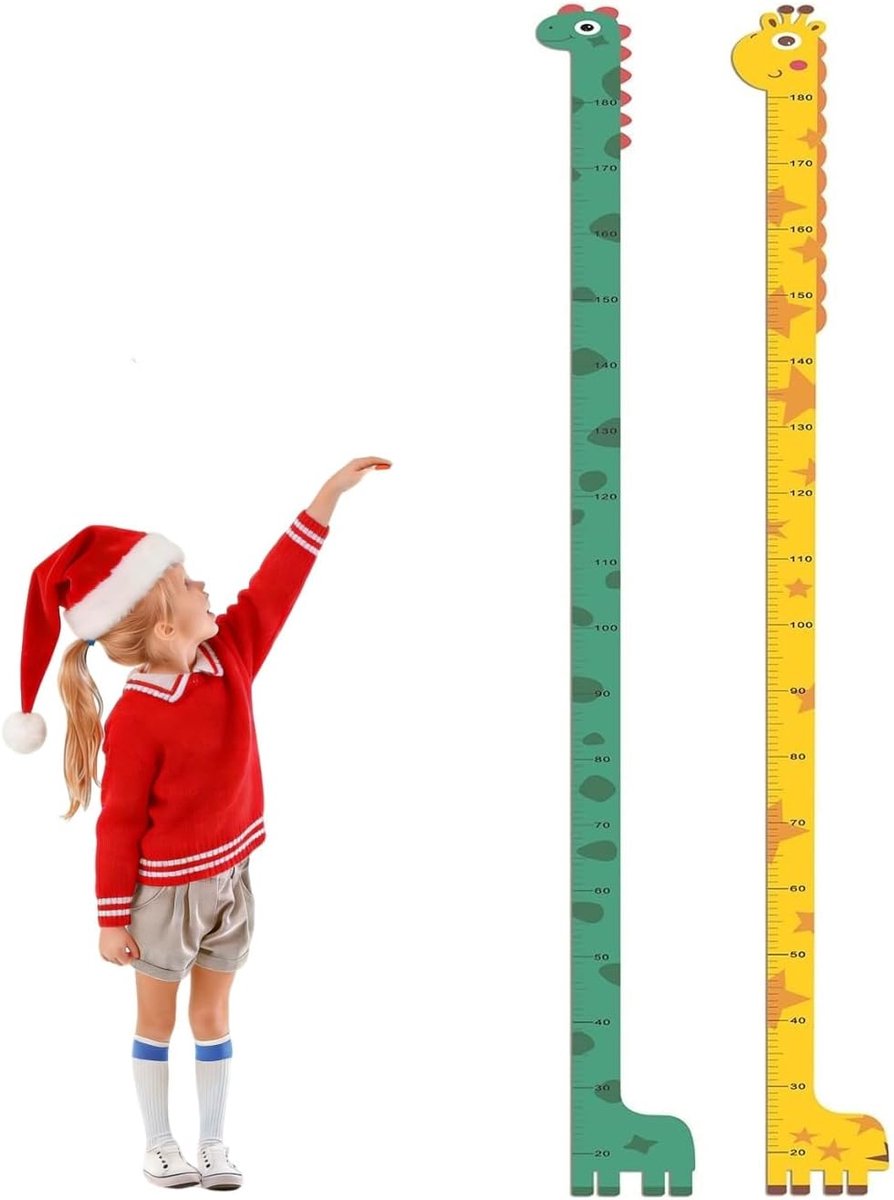 Schaal voor kinderen, muurstickers, schaal voor kinderen, groeidiagram van het kind, schaal voor kinderen, hoogte voor kinderen, 2 stuks