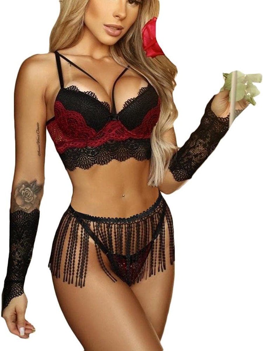 Bodystockings dames Sexy Lingerie Dunne Mujer Sexy Lace Lingerie Vrouwen Korte Set