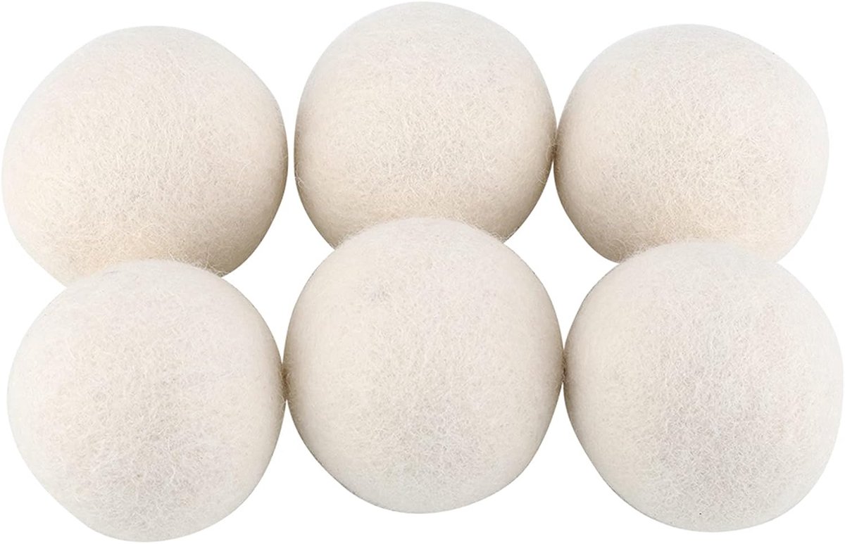 6 -stcs 6 Cm Wollen Ballen Waterabsorptie Elimineert Statische Wasvervanging met Verzachtingsballen Gemaakt van Materialen voor Kleding Droog Wollen Stof Verzachter Bespaart Geld