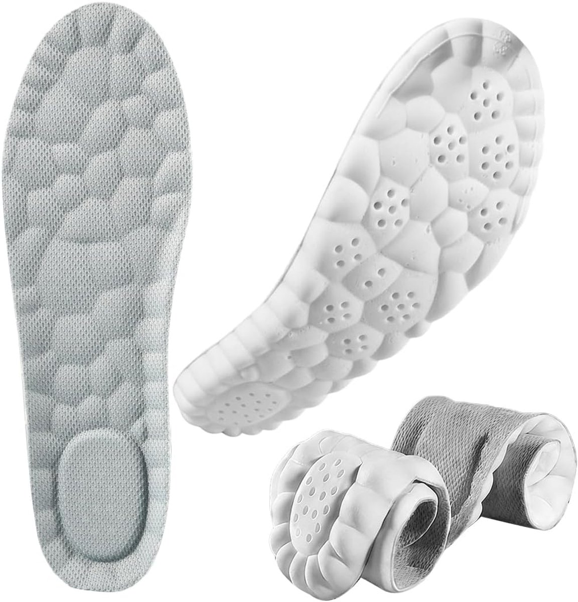 Orthopedische inlegzolen, sportschoenen, werk en vrije tijd, dempend, schokabsorberend en ademend - 43-44 / XL
