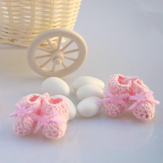 12 stuks bonboniere mini schoenen handgemaakte decoratie gastgeschenk verpakking doos roze — afbeelding 2
