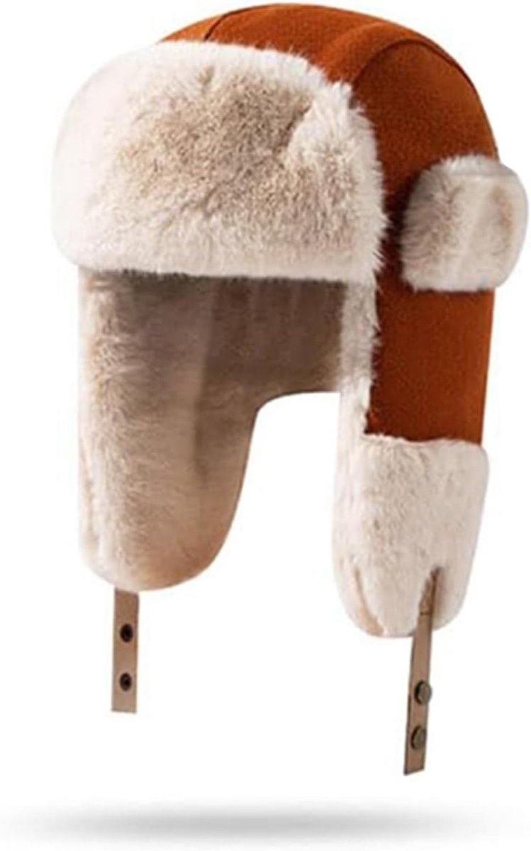 Vliegeniersmuts met oorkleppen, Russische muts voor heren en dames, winddichte muts van imitatiebont voor het skiën
