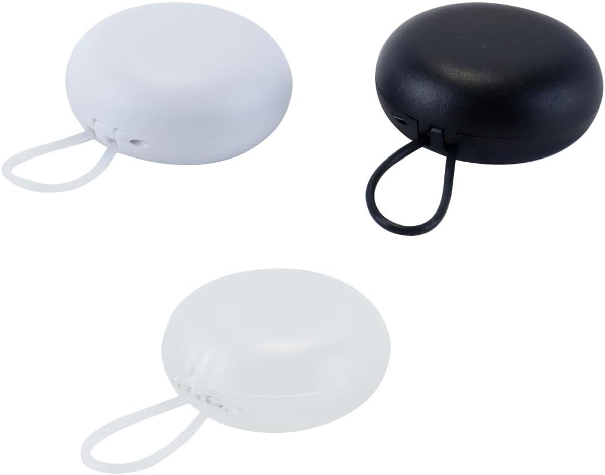 Verpakking met 3 oordopjes, mini-oordopjesdoosje, diameter 3,8 cm Doosje voor oordopjes, compact en lichtgewicht, voor een verscheidenheid