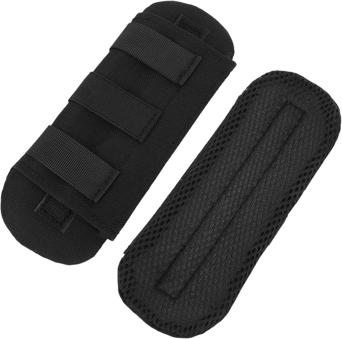 2 stuks Schouderbandpads, Comfortabele Schouderbandpads voor Vestdragers Rugzakken Nylon Vervanging Zachte Vulling Geschikt voor Slingbags van 2 tot 3 inch Crossbody Schouderbanden (Zwart)