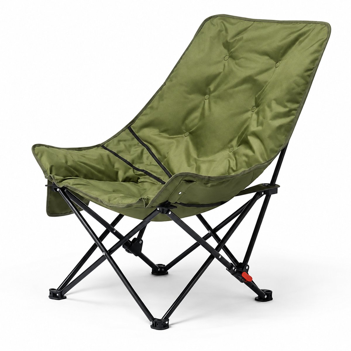 Sellino Campingstoel - Kampeerstoel - Hoge rugleuning - Opvouwbaar & Draagbaar - Zachte Sponsvulling - 51 x 62,5 x 40 cm