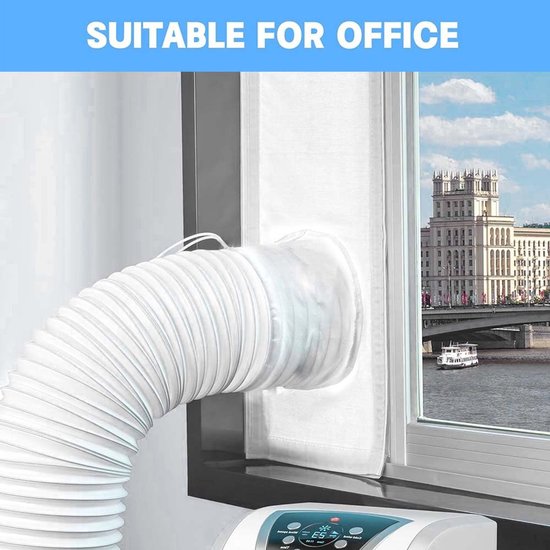 Raam-airconditioningset, 300 cm, raamafdichting voor draagbare airconditioning, universele raamafdichting voor wisselstroom en droger, AC Window, blokkeert de hete lucht — afbeelding 3