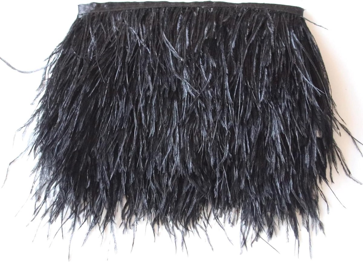Boekettenveren, stoffen strepen, franjes met satijnen lint voor dromenvanger, handwerk, kostuums, hoeden, knutselen, woondecoratie, Halloween, doe-het-zelf decoratie, 1 meter, zwart