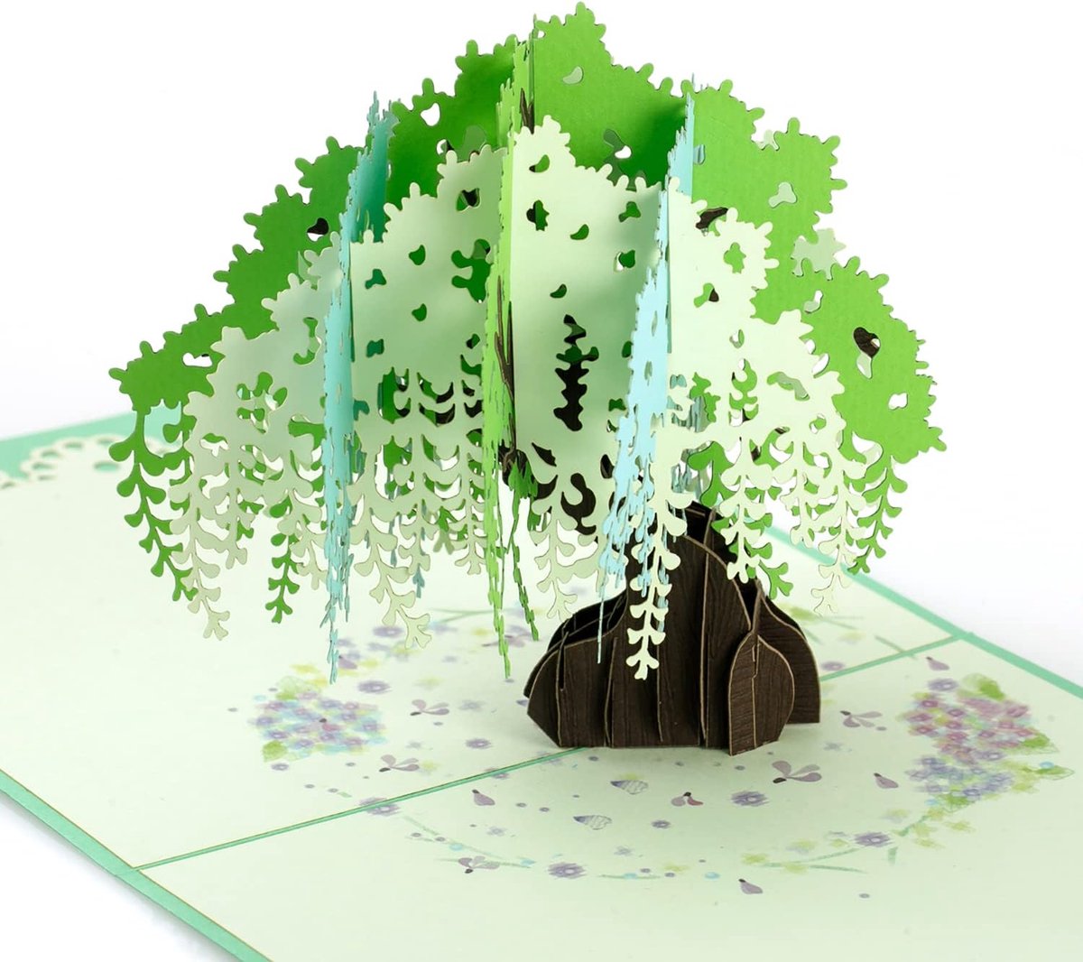 SnelShoppen - Willow Tree Pop Up Kaart - 3D Verjaardagskaart - Handgemaakte Grote Cadeaukaart voor Alle Gelegenheden - Unisex Pop-up Cadeau met Envelo