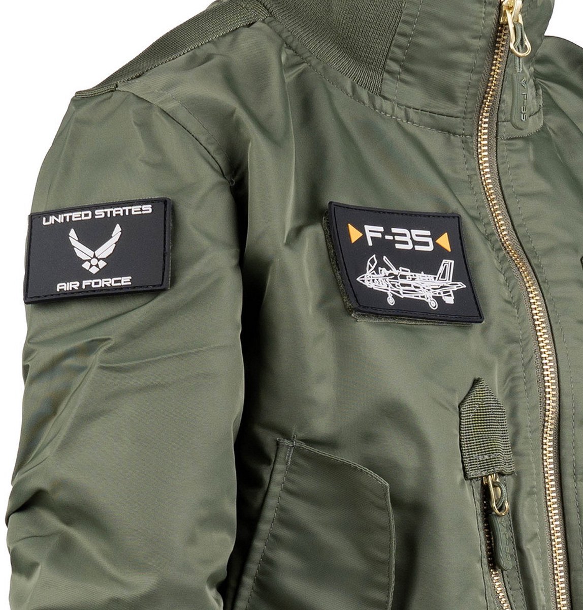 Kinder F-35 Flight Jacket Blauw 98/104