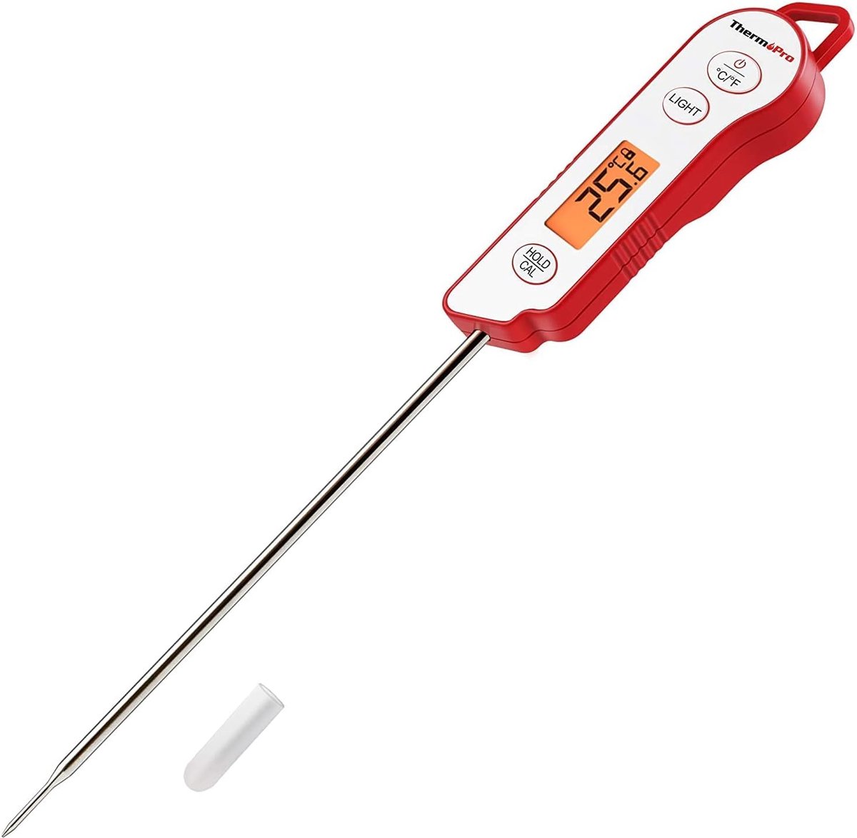 SnelShoppen - Digitale Vlees Thermometer, Professionele Keuken Thermometer, Grill Thermometer met Lange Sensor, IP65 Waterdicht, RVS, Ultra-snel & Nau