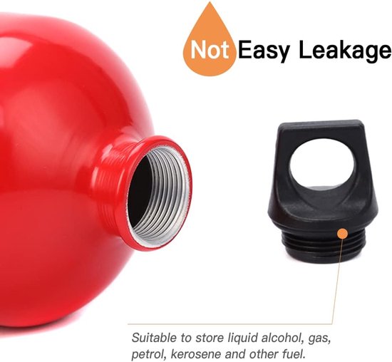 1.5L Aluminum Oil Fuel Bottle Alcohol Liquid Gas Oil Container for Camping, Hiking, Backpacking - ShopVlot — afbeelding 2