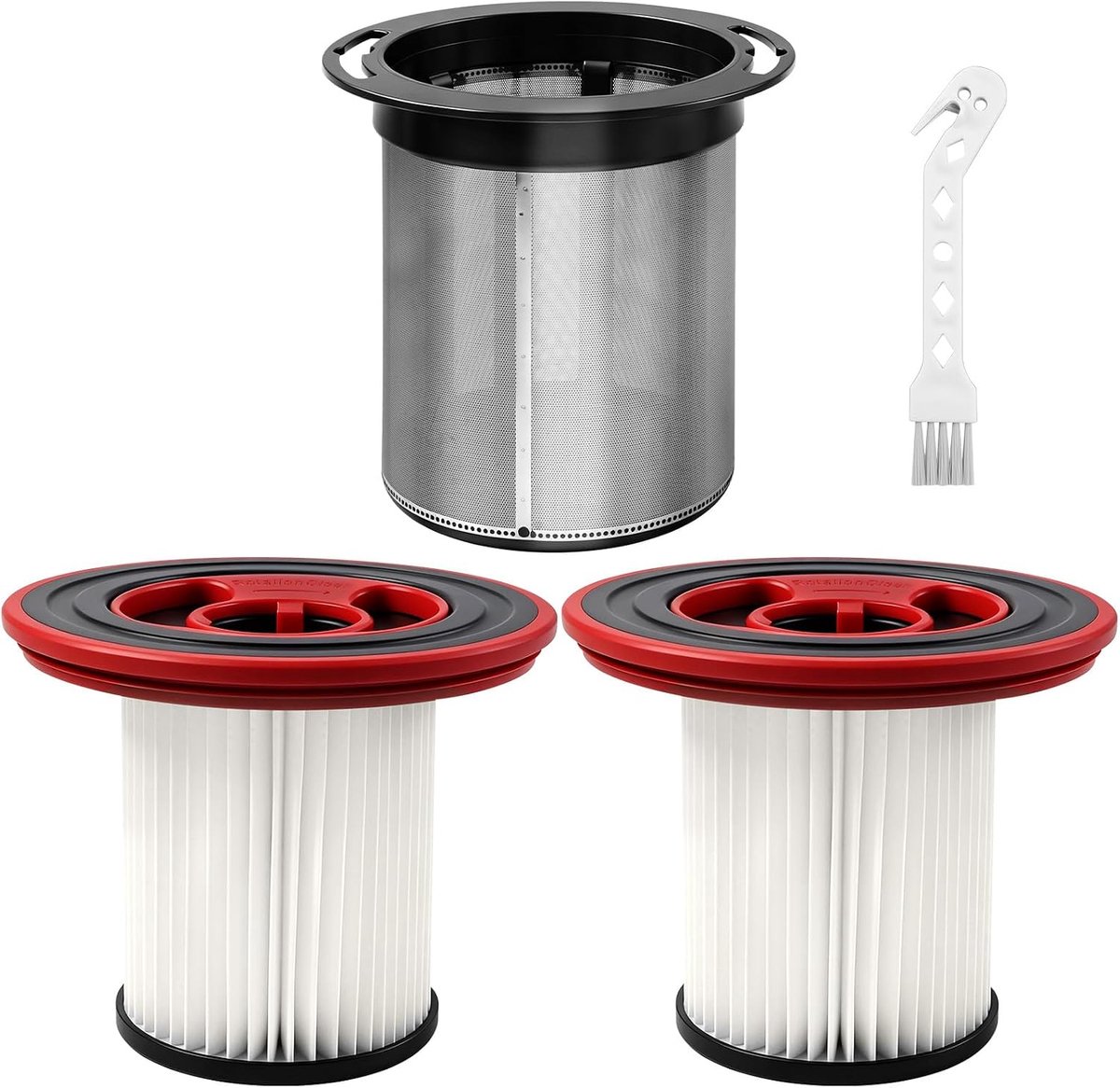 HEPA vervangfilters set van 2 - Geschikt voor Bosch Unlimited 7 - Inclusief net en reinigingsborstel - ShopVlot
