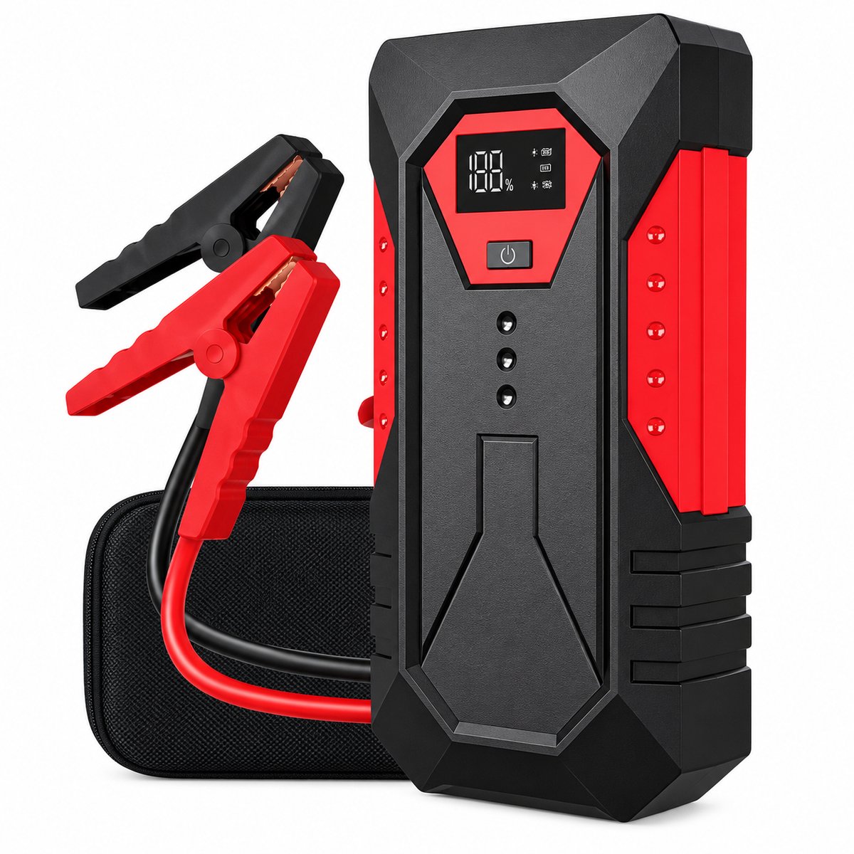 UrbanSelect Jumpstarter - 3000A - Geschikt voor Benzine 6.0l en Diesel 5.0l - Werkt van Ca. -20 °C tot 60 °C - Digitaal Display - Rood
