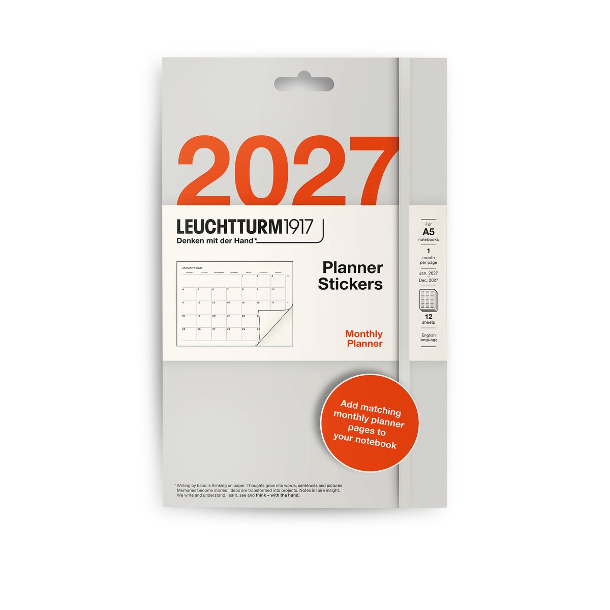 Leuchtturm1917 A5 Agenda-sticker 2027 Monthplanner-set