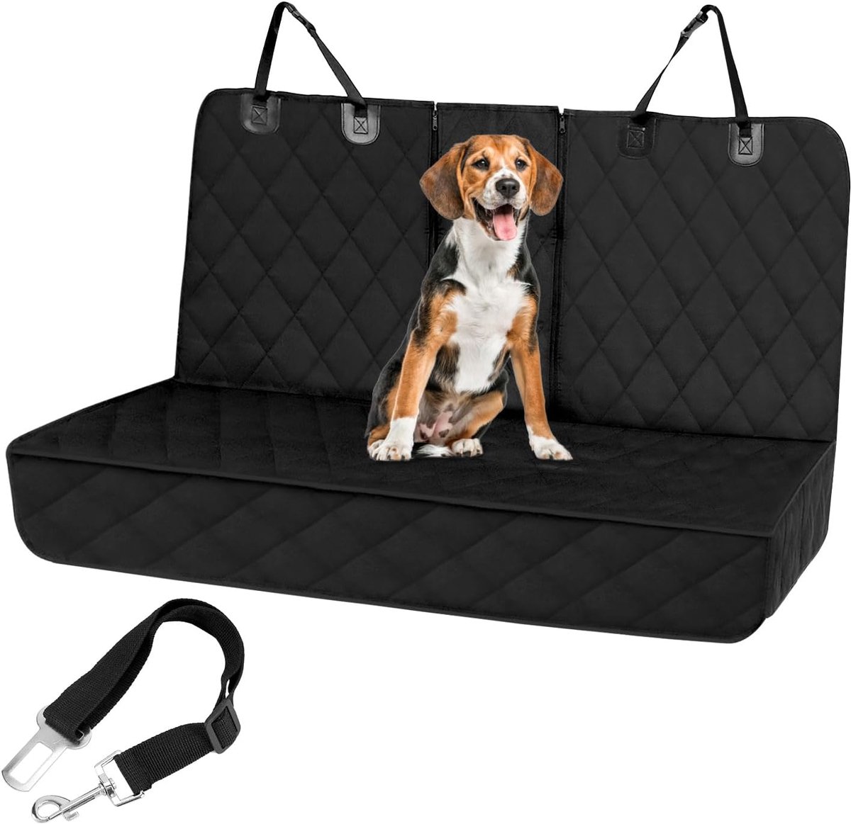 SnelShoppen - Honden Achterbank Bescherming, Duurzame Auto Stoelhoes, Waterdichte en Antislip, Geschikt voor Auto's, Minivans en SUV's - Inclusief Bev