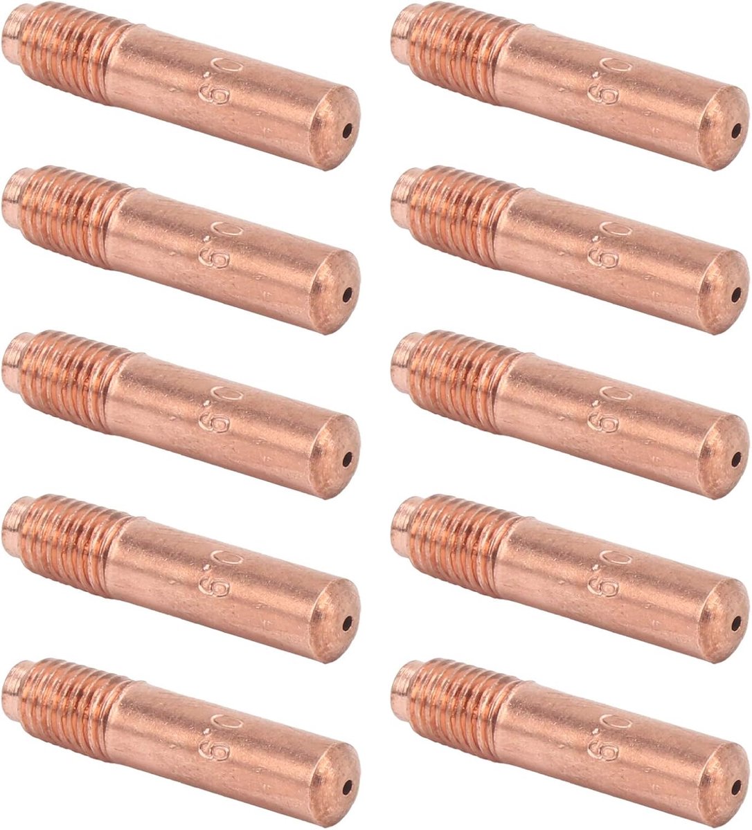 10 stuks 0,9 mm geleidend koperen buiscontact, buiscontact M6 MIG-lasapparaat, vervangingsmig-lascontactpunt-accessoires