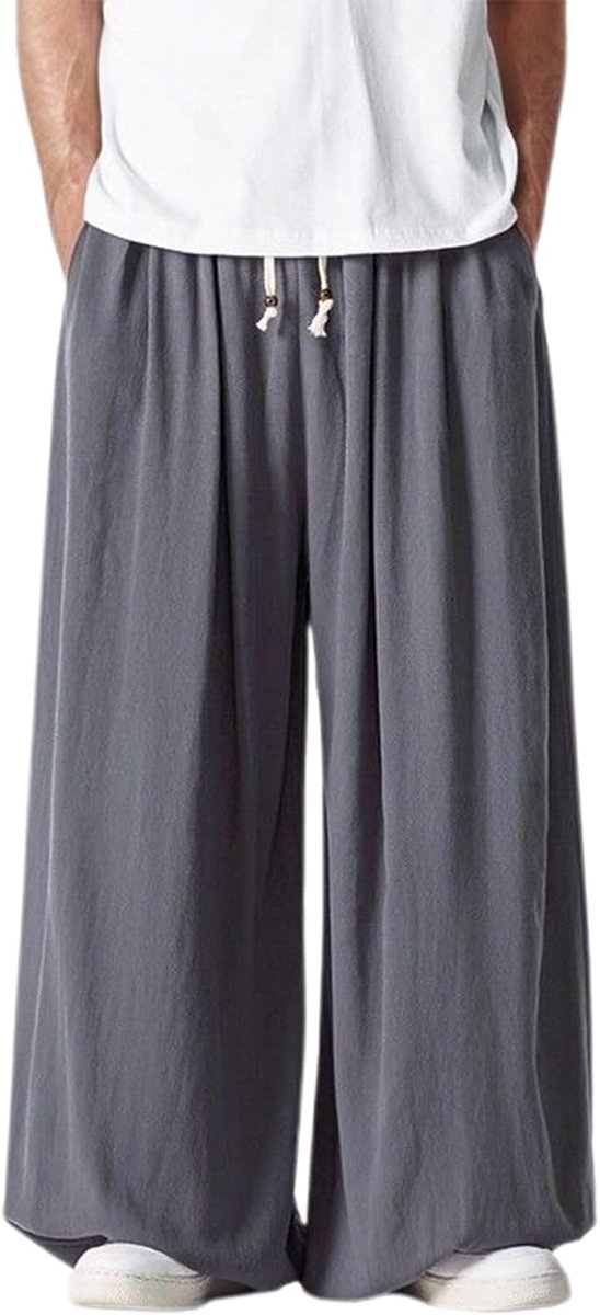 Casual harembroek voor heren, comfortabel, elastische tailleband, effen, losse pasvorm, dagelijkse outfit, lente, zomer, modieus, ademend, licht