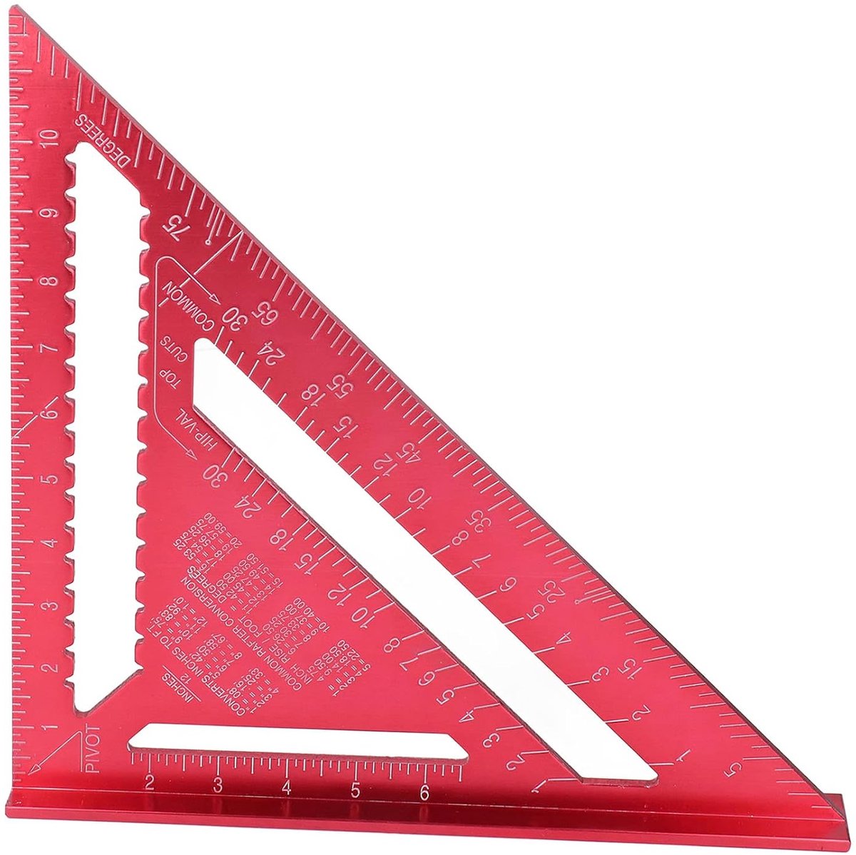 12 Inch Vierkante Driehoek Heerser, Aluminium 90 Graden Vierkante Timmerman Heerser, Dakbedekking Vierkante Rafter Hoek Gids Hoek Gradenboog Ingenieurs Houtbewerking Meetgereedschap