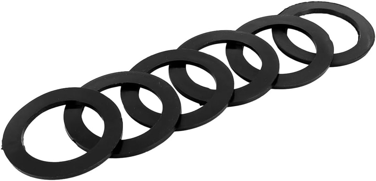 6 stuks afdichtdoppen voor afvoerbuizen van keukengootstenen, 45 mm, rubberen ring voor 1,5 inch fittingen