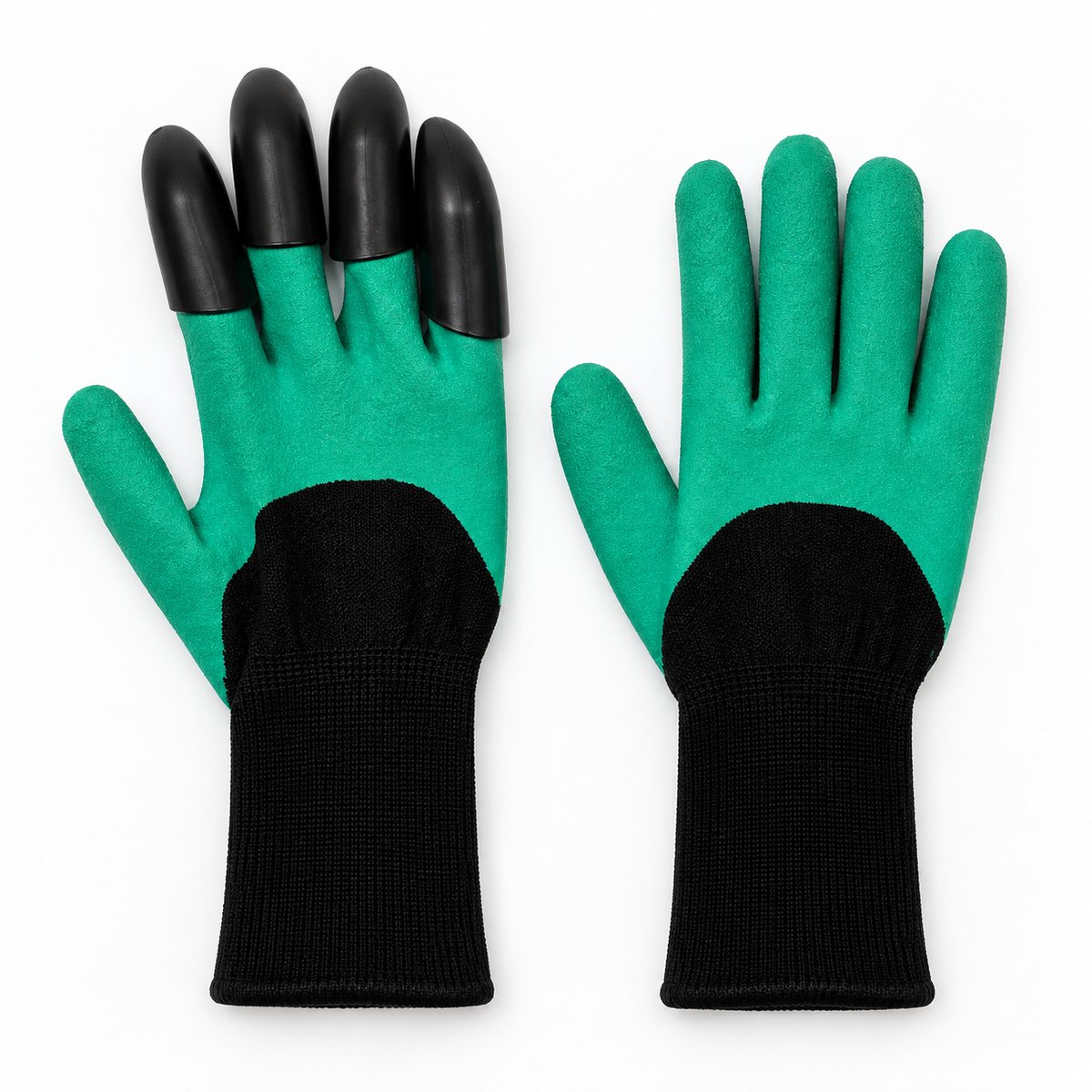 Tuinhandschoenen met 4 Graafklauwen - One Size - Groen en Zwart