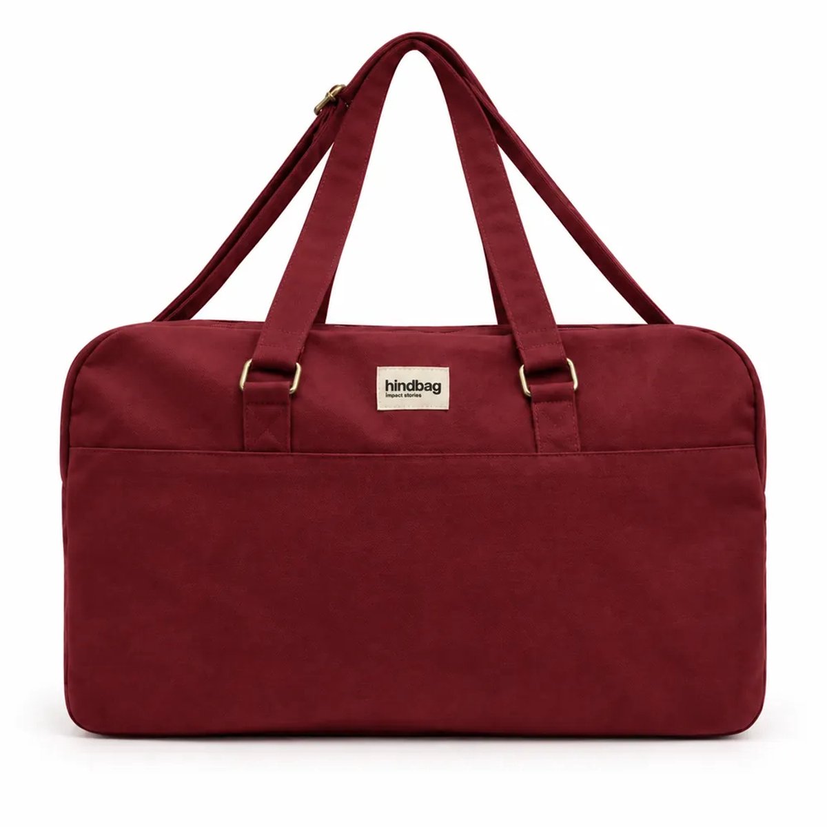 Hindbag weekendtas Yves bordeaux - biologisch katoen