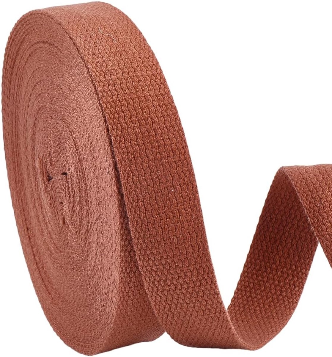 11 m x 2,5 cm Polyester Webbing Roll Weave Twill Tape Lint Bruin Polyester Webbing Bandjes Stof Riem Voor Diy Craft Tassen Handgrepen Handtas Tote Doek Riem Maken Naaien