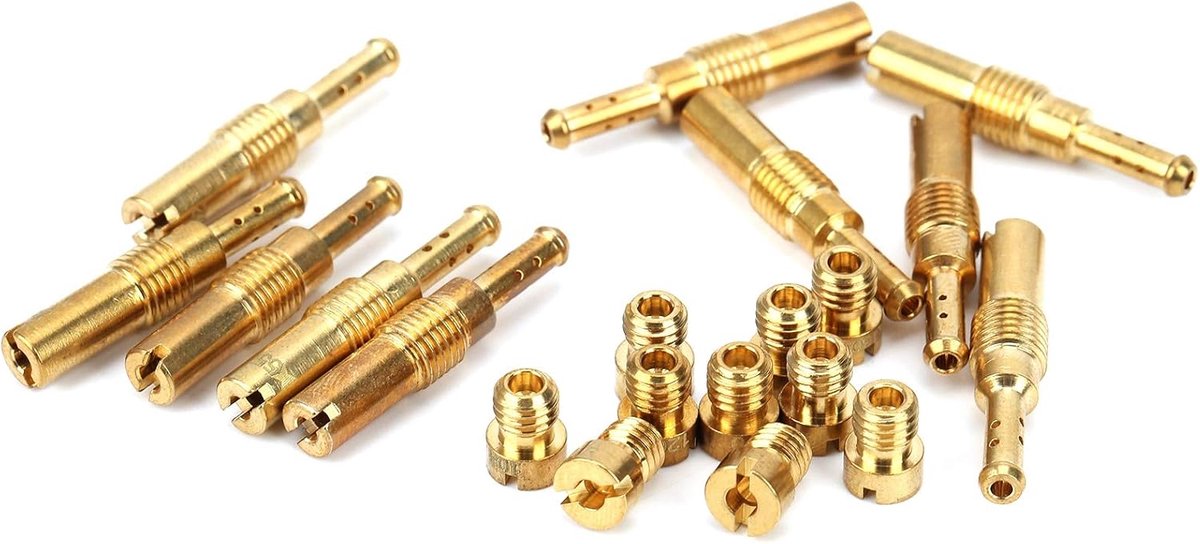 Sproeierset, 10 stuks carburateur hoofdmondstuk 10 stuks geleidingsmondstukken voor Keihin Pwk Type Cvk Type Pe Type en andere langzame/geleide jets Corrosiebestendigheid Stabiel