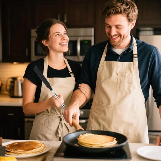 3-delige set pannenkoekverspreider, gereedschapsset met spatel, T-vormige beslagstrooier en siliconen olieborstel, zwart, krasbestendig, voor pannenkoeken, pannenkoeken — afbeelding 4