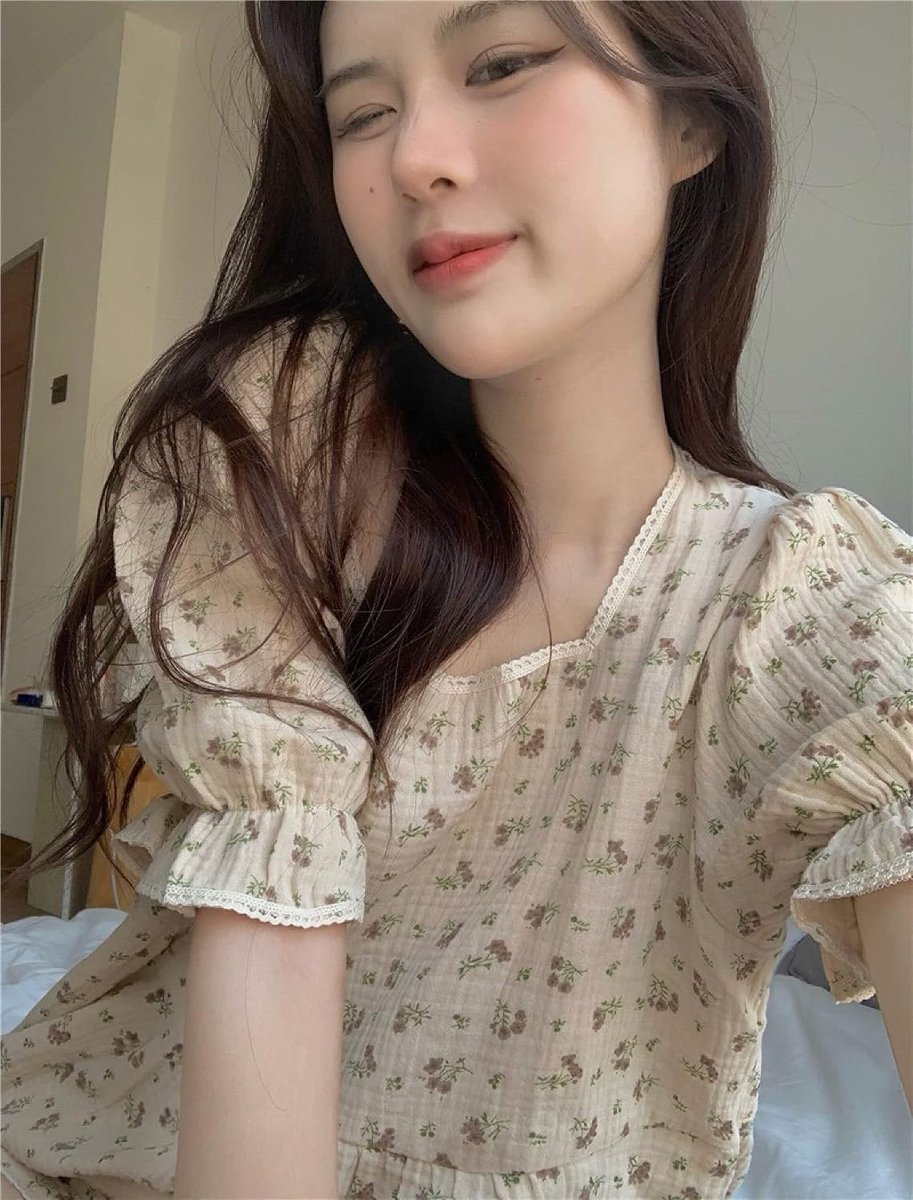 Suit Pyjama Voor Dames - Zomer Franse Retro Kleine Bloemen Vierkante Hals Temperament Kant Comfortabele Nachtkleding, Lente Mode Sexy Zachte Nachtkleding Loungewear Sleepshirt Zusters Outfit, Fo