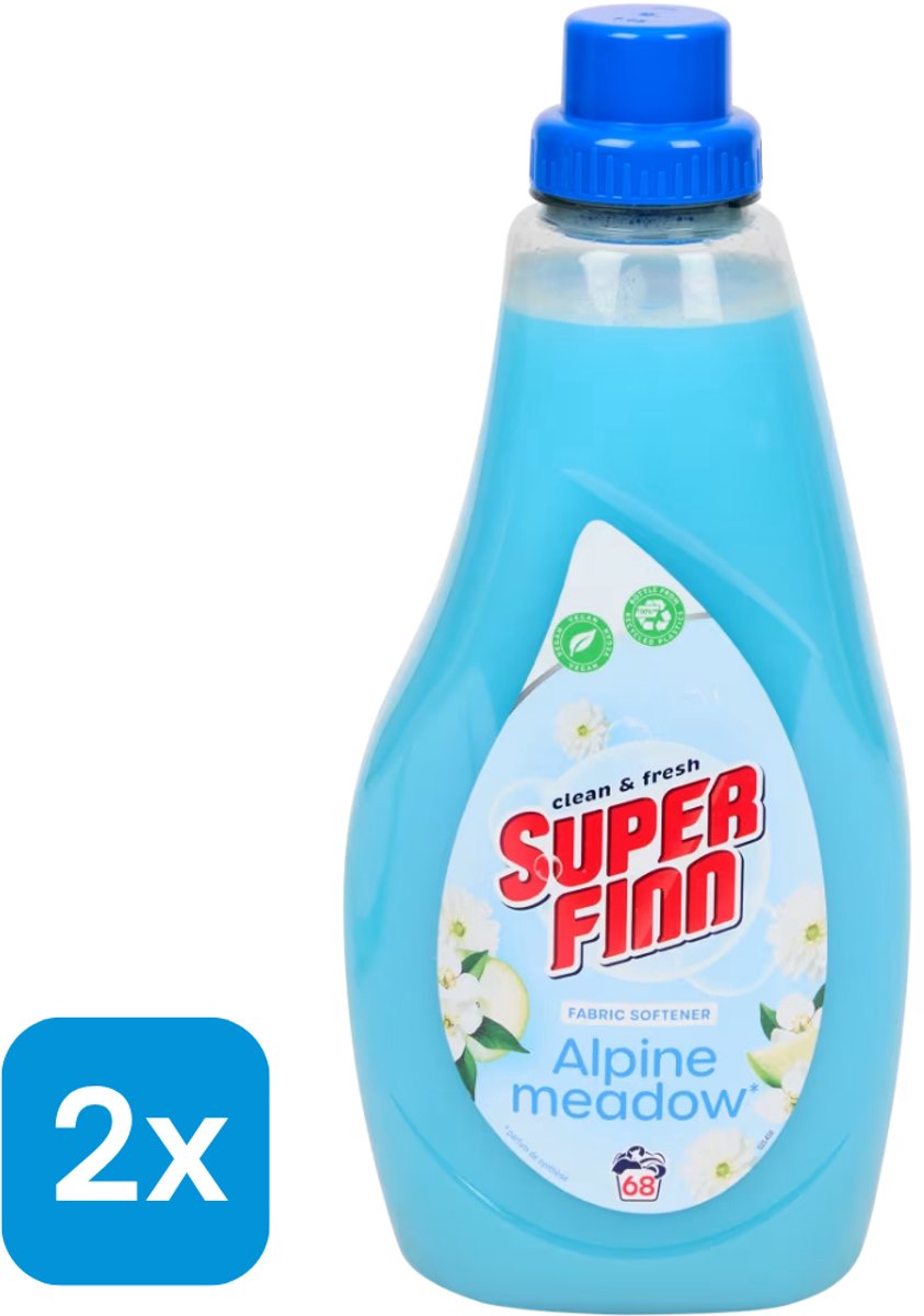 2x Superfinn wasverzachter 1,5 liter Alpine Meadow