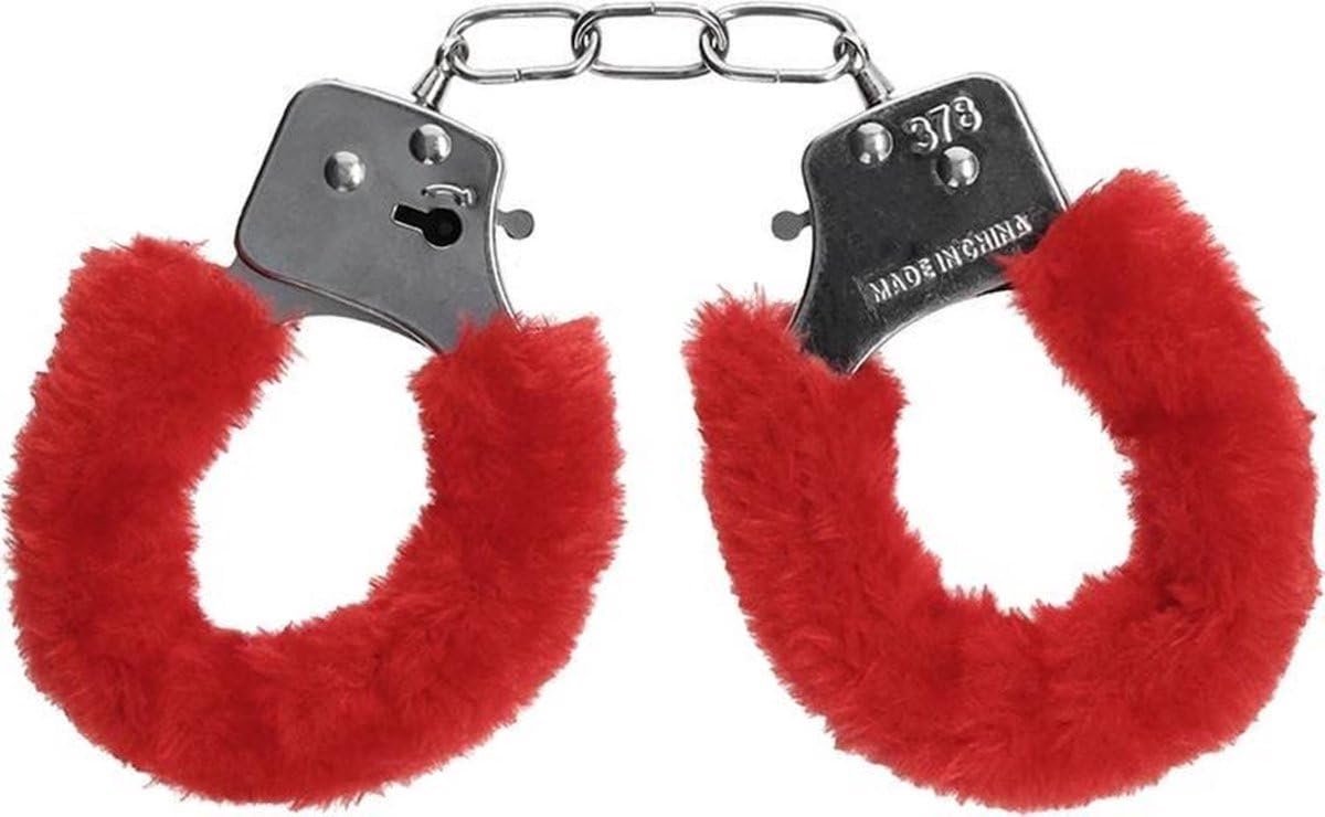 Handboeien - Pluche handboeien - Handboeienset - Rood - Met slotje (2 sleutels) - Erotiek - Sexspeeltjes - BDSM - Cadeau