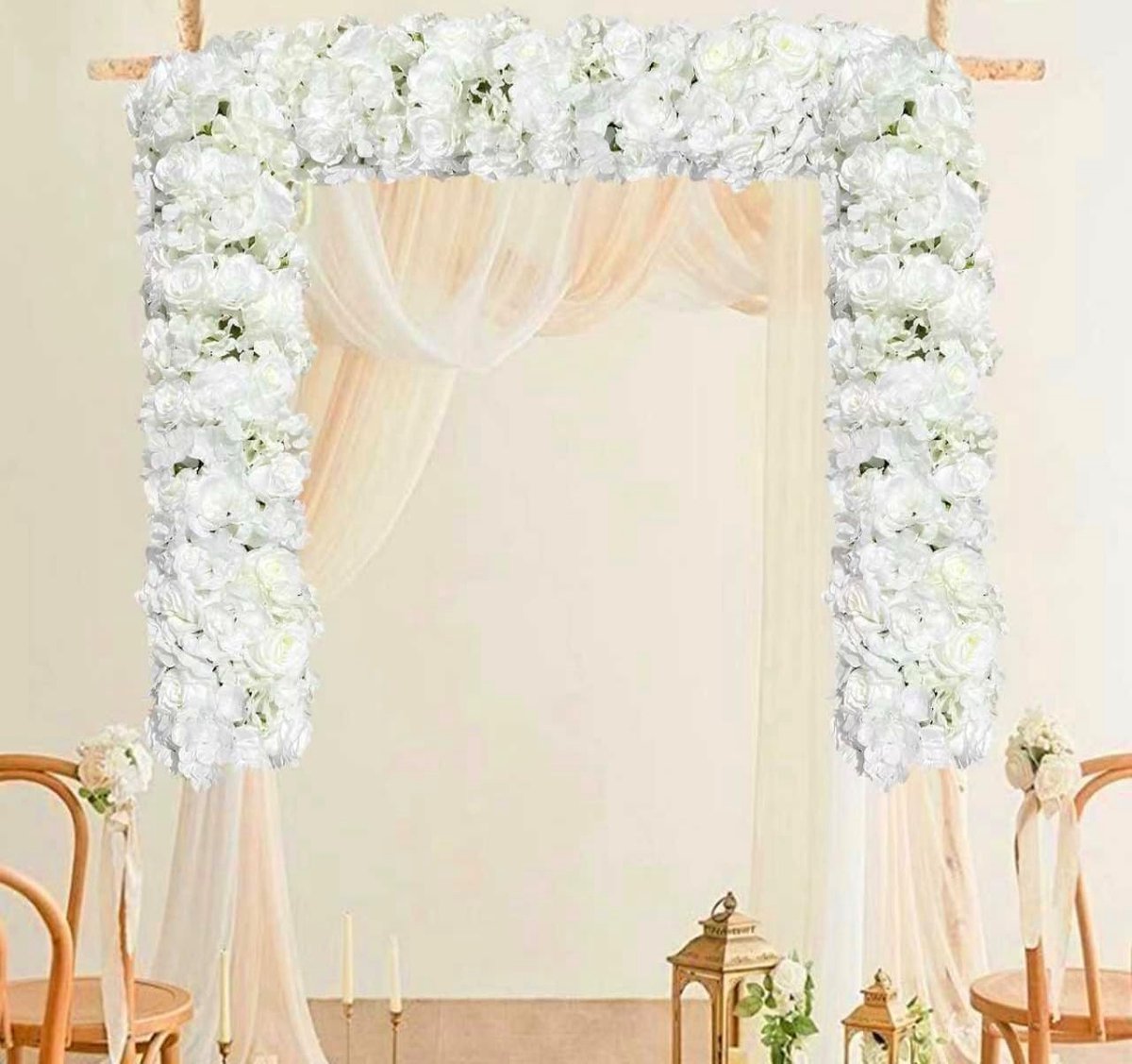 1 m kustzijden bloemen, wit, bruiloft, bloemen, romantisch roos, bruiloftsboog, kustbloemen, decoratie, bruiloft, boog, stage, muren, achtergronddecoratie voor tuin, restaurant