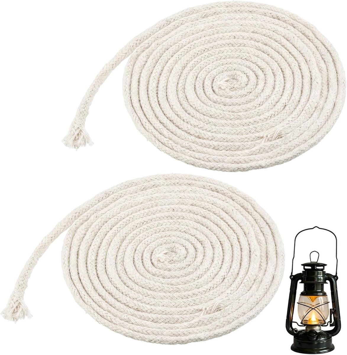 Lonten voor kaarsen, kaarsenlont voor olielampen, 1 m x Ø 4 mm, katoenen lont, ronde waseter, lont voor het maken van kaarsen, doe-het-zelf kaarsen maken, petroleumlamp (1 m x Ø 4 mm)